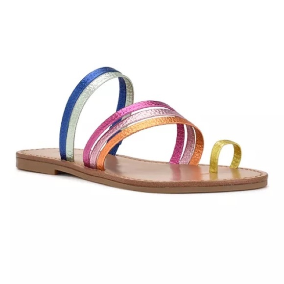 Nine West metallic Sandals 10 - Picture 2 of 4